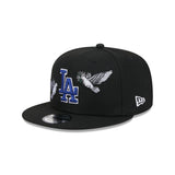 Black Los Angeles Dodgers Green Bottom Peace New Era 9Fifty Snapback