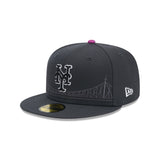 Graphite New York Mets New Era 2024 City Connect 59FIFTY Fitted Hat