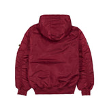 Burgundy Philadelphia Phillies Alpha Industries X New Era L-2B Hooded Bomber Jacket