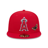 Red Felt Los Angeles Angels Gray Bottom New Era 59Fifty Fitted