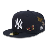 Navy Blue Felt New York Yankees Gray Bottom New Era 59Fifty Fitted