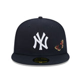 Navy Blue Felt New York Yankees Gray Bottom New Era 59Fifty Fitted