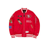 Red San Francisco 49ers Alpha Industries MA-1 New Era Bomber Jacket