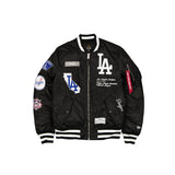 Black Los Angeles Dodgers Alpha Industries MA-1 New Era Bomber Jacket