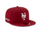 Brick Red New York Mets Gray Bottom "Brick By Brick" Side Patch New Era 59Fifty Fitted