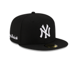 Black New York Mets Gray Bottom "Brick By Brick" Side Patch New Era 59Fifty Fitted