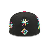 Black WBC Mexico Latin Embroidery Gray Bottom New Era 59Fifty Fitted