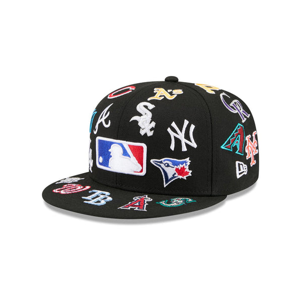 Mlb Ico Black MLB Teams All Over Logo Gray Bottom 59FIFTY New Era Fitted ...