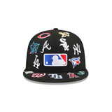 Black MLB Teams All Over Logo Gray Bottom 59FIFTY New Era Fitted