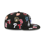 Black MLB Teams All Over Logo Gray Bottom 59FIFTY New Era Fitted