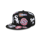 Black Chicago White Sox All Over Logo Gray Bottom 59FIFTY New Era Fitted