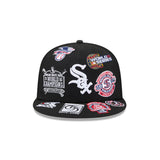Black Chicago White Sox All Over Logo Gray Bottom 59FIFTY New Era Fitted