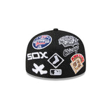 Black Chicago White Sox All Over Logo Gray Bottom 59FIFTY New Era Fitted