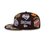 Brown San Diego Padres All Over Logo Gray Bottom 59FIFTY New Era Fitted