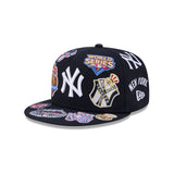 Navy Blue New York Yankees All Over Logo Gray Bottom 59FIFTY New Era Fitted