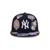 Navy Blue New York Yankees All Over Logo Gray Bottom 59FIFTY New Era Fitted