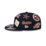 Navy Blue Houston Astros All Over Logo Gray Bottom 59FIFTY New Era Fitted