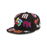 Black World Baseball Classic All Over Logo Gray Bottom 59FIFTY New Era Fitted