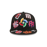 Black World Baseball Classic All Over Logo Gray Bottom 59FIFTY New Era Fitted