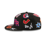 Black World Baseball Classic All Over Logo Gray Bottom 59FIFTY New Era Fitted