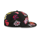 Black World Baseball Classic All Over Logo Gray Bottom 59FIFTY New Era Fitted
