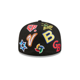 Black World Baseball Classic All Over Logo Gray Bottom 59FIFTY New Era Fitted