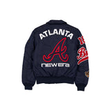 Navy Blue Atlanta Braves Alpha Industries MA-1 New Era Flight Jacket