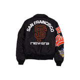 Black San Francisco Giants Alpha Industries MA-1 New Era Flight Jacket