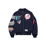 Navy Blue New York Yankees Alpha Industries MA-1 New Era Flight Jacket
