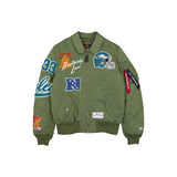 Sage Green Philadelphia Eagles Alpha Industries MA-1 New Era Flight Jacket