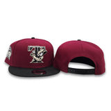 Burgundy Toronto Blue Jays Gray Bottom 40th Season Side Patch 9Fifty New Era Snapback