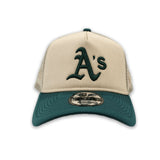 Vegas Gold Oakland Athletics Green Visor Gary bottom New Era A-Frame Trucker 9Forty Snapback