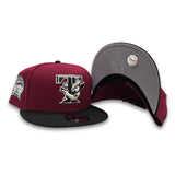 Burgundy Toronto Blue Jays Gray Bottom 40th Season Side Patch 9Fifty New Era Snapback