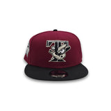 Burgundy Toronto Blue Jays Gray Bottom 40th Season Side Patch 9Fifty New Era Snapback