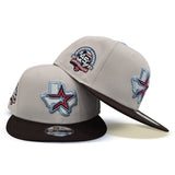 Stone Houston Astros Brown Visor Gray Bottom 45th Anniversary Side Patch New Era 9Fifty Snapback