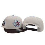 Stone Houston Astros Brown Visor Gray Bottom 45th Anniversary Side Patch New Era 9Fifty Snapback