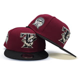 Burgundy Toronto Blue Jays Gray Bottom 40th Season Side Patch 9Fifty New Era Snapback