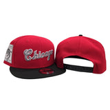 Red Script Chicago White Sox Black Visor Gray Bottom 95 Years Side Patch New Era 9Fifty Snapback