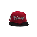 Red Script Chicago White Sox Black Visor Gray Bottom 95 Years Side Patch New Era 9Fifty Snapback