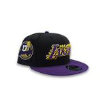 Black Los Angeles Lakers Purple Visor Gray Bottom 17X Champions Side Patch New Era 9Fifty Snapback