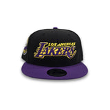 Black Los Angeles Lakers Purple Visor Gray Bottom 17X Champions Side Patch New Era 9Fifty Snapback