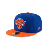 Royal Blue New York Knicks Orange Visor Gray Bottom 2026 Finals Participation Side Patch New Era 59Fifty Fitted
