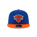 Royal Blue New York Knicks Orange Visor Gray Bottom 2026 Finals Participation Side Patch New Era 59Fifty Fitted