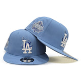 Sky Blue Los Angeles Dodgers Flame Logo Gray Bottom 40th Anniversary Side Patch New Era 9Fifty Snapback