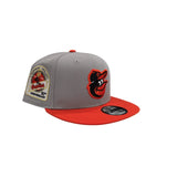 Light Gray Baltimore Orioles Orange Visor Gray Bottom 30th Anniversary Side Patch New Era 9Fifty Snapback