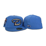 Airforce Blue Arizona Diamondbacks Gray Bottom 1998 Inaugural Season Side Patch New Era 59Fifty Fitted