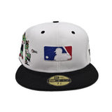 White MLB Logo Black Visor Green Bottom American League Mascots Side Patch New Era 59FIFTY Fitted