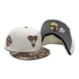 Off White Arizona Diamondbacks Real Tree Visor Gray Bottom 25th Anniversary Side Patch New Era 59Fifty Fitted