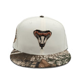 Off White Arizona Diamondbacks Real Tree Visor Gray Bottom 25th Anniversary Side Patch New Era 59Fifty Fitted