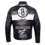 Black Brooklyn Nets Pro Standard Moto Jacket